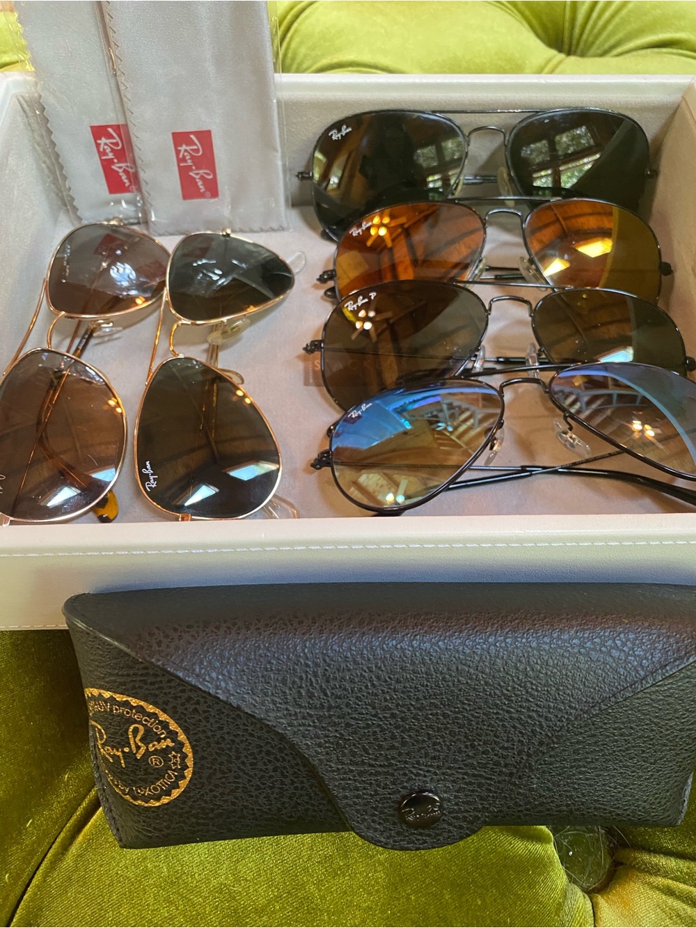 Y2K Ray Ban Vintage Style Designer Aviator Sunglasses Lot